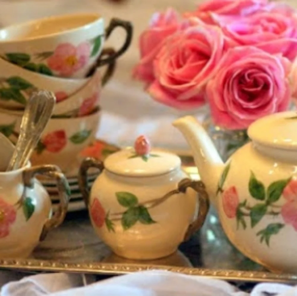 Franciscan Desert Rose Hand Painted Made USA Sugar Bowl & Lid Replacements MCM